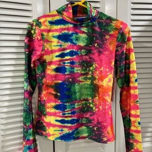 UO Watercolor Long Sleeve Scuba Style Shirt